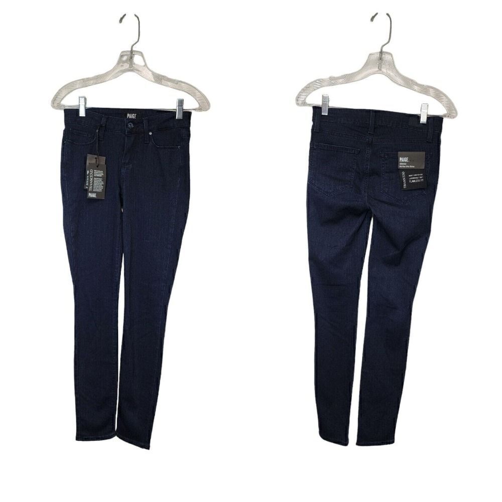 Paige Verdugo Alley Jean Women 25 Dark Blue Mid Rise Ultra Skinny Pocket